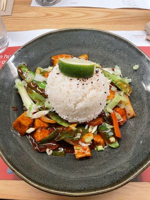 Fire cracker tofu  at Wagamama - Tivoli in Copenhagen