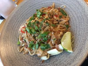 Vegan pad Thai  at Wagamama - Tivoli in Copenhagen