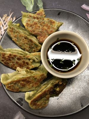 Vegan gyoza  at Wagamama - Tivoli in Copenhagen