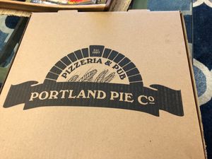the box. ate the pizza to fast to snap a picture 
:-D at Portland Pie Company in Brunswick