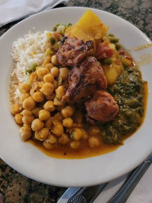 Vegan plate from buffet 😋 at Cafe Bombay in Atlanta