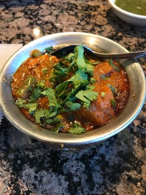 Vegetable vindaloo  at Cafe Bombay in Atlanta