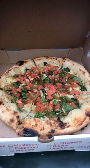 The “Artichoke”. Instead of spinach I ordered Kale. Easily 5 stars 😋 at Double Zero in New York City