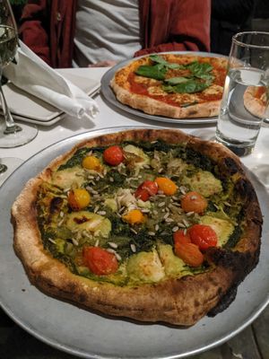 I had the pesto pizza. at Double Zero in New York City