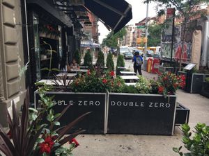 Outdoor seating. at Double Zero in New York City