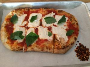 tomato-basil-cashew mozzarella  at Double Zero in New York City