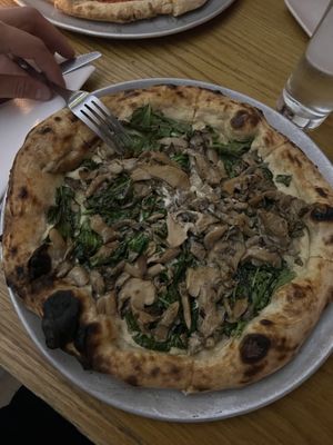 Pizza size (fork for scale)   at Double Zero in New York City