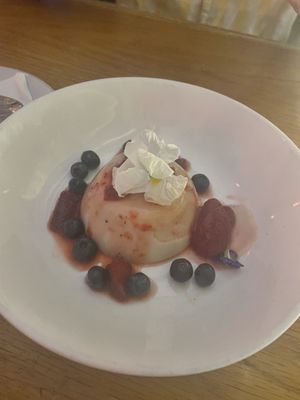 Panna cotta (so light and yummy!!!)  at Double Zero in New York City