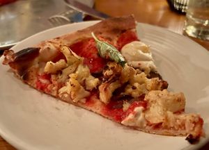 Slice of spicy arrabiata  at Double Zero in New York City