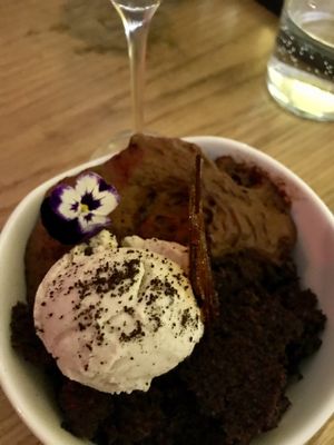 chocolate cake, moose and ice cream at Double Zero in New York City