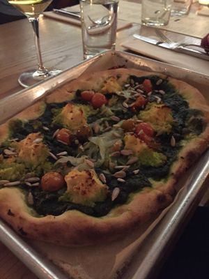 Pesto pizza at Double Zero in New York City