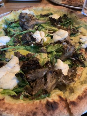 Corn mushroom pizza- DIVINE! at Double Zero in New York City