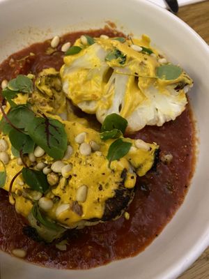 Pizzaiola - whole head of cauliflower  at Double Zero in New York City