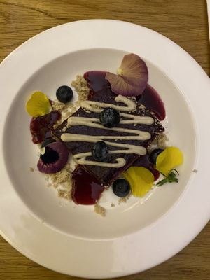 Blackberry cheesecake at Double Zero in New York City