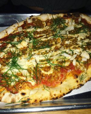 Fennel sausage pizza was incredible!! I ate it late at night cold and STILL awesome at Double Zero in New York City