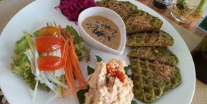 Falafelwaffle at ARTillery in Siem Reap