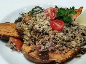squash with quinoa at Veganerie Concept - Benjasiri Park in Bangkok