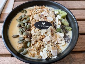 Mango bowl, 240 baht  at Veganerie Concept - Benjasiri Park in Bangkok