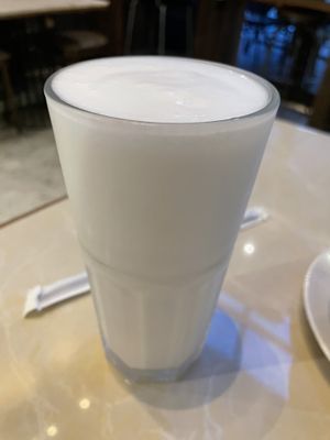 Fresh coconut smoothie, 140 baht  at Veganerie Concept - Benjasiri Park in Bangkok