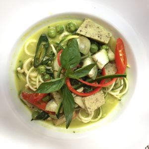 Green Curry Zoodle at Veganerie Concept - Benjasiri Park in Bangkok