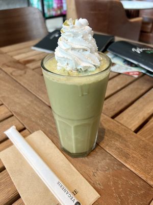 Matcha smoothie   at Veganerie Concept - Benjasiri Park in Bangkok