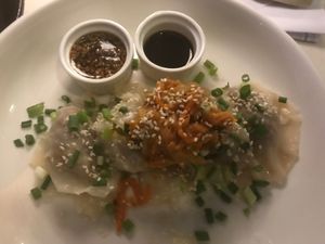 yummy dumplings at Veganerie Concept - Benjasiri Park in Bangkok