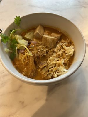 Tofu noodle dish   at Veganerie Concept - Benjasiri Park in Bangkok