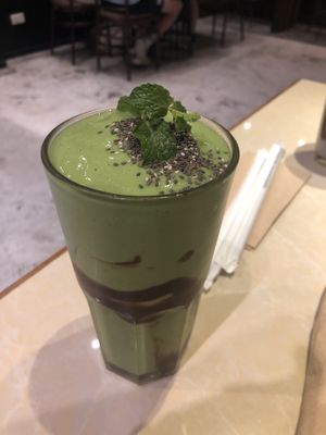 Avocado chocolate shake, heavenly  at Veganerie Concept - Benjasiri Park in Bangkok