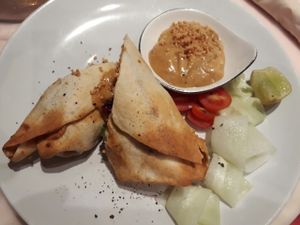 Tofu satay wrap at Veganerie Concept - Benjasiri Park in Bangkok