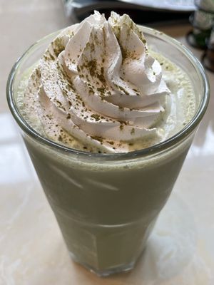 Matcha smoothie, 155 baht  at Veganerie Concept - Benjasiri Park in Bangkok