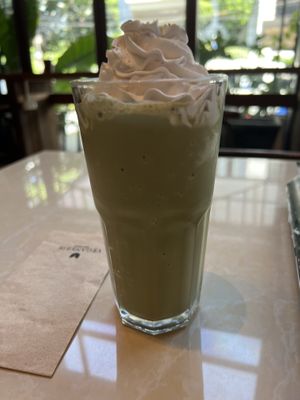Matcha smoothie  at Veganerie Concept - Benjasiri Park in Bangkok
