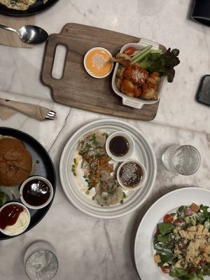 Our dinner  at Veganerie Concept - Benjasiri Park in Bangkok