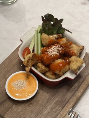 Cauliflower wings (you have to try)  at Veganerie Concept - Benjasiri Park in Bangkok