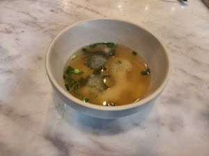 Miso Soup at Veganerie Concept - Benjasiri Park in Bangkok