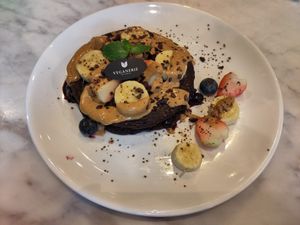 High protein pancakes & berry at Veganerie Concept - Benjasiri Park in Bangkok