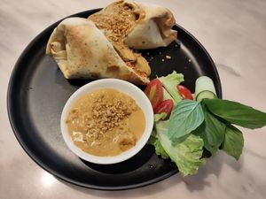 Tofu Satay Wrap at Veganerie Concept - Benjasiri Park in Bangkok