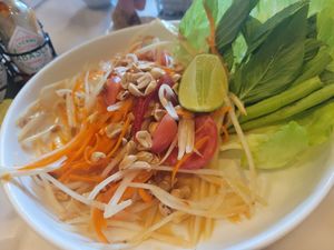 Som tam at Veganerie Concept - Benjasiri Park in Bangkok