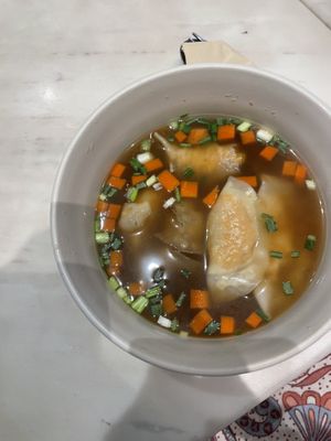 Won ton soup 🍲   at Veganerie Concept - Benjasiri Park in Bangkok