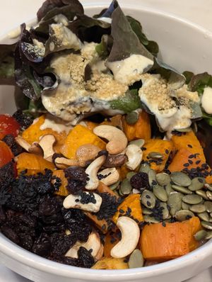 Sweet potato summer bowl at Veganerie Concept - Benjasiri Park in Bangkok