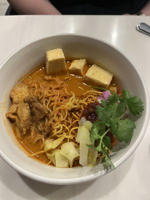 Thai Spicy Coconut Noodles  at Veganerie Concept - Benjasiri Park in Bangkok