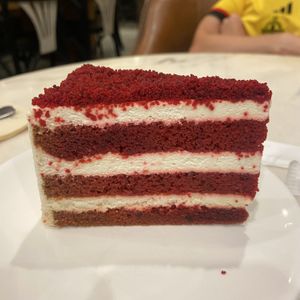 Red velvet cake  at Veganerie Concept - Benjasiri Park in Bangkok