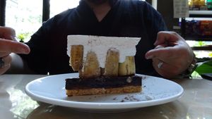 Banoffee cake at Veganerie Concept - Benjasiri Park in Bangkok