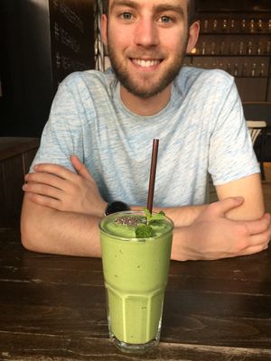 Green smoothie was super good at Veganerie Concept - Benjasiri Park in Bangkok