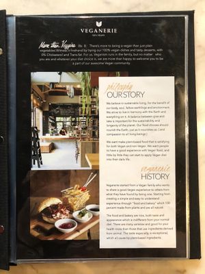 Menu intro at Veganerie Concept - Benjasiri Park in Bangkok