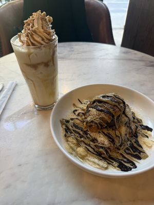 dubai croissant. carmel shake  at Veganerie Concept - Benjasiri Park in Bangkok