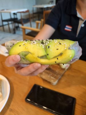 Fresh spring rolls at Veganerie Concept - Benjasiri Park in Bangkok