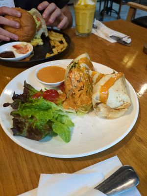 Tofu satay wrap at Veganerie Concept - Benjasiri Park in Bangkok