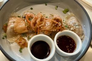 Kimchi dumplings 😋  at Veganerie Concept - Benjasiri Park in Bangkok