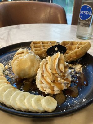  Banoffee waffle  at Veganerie Concept - Benjasiri Park in Bangkok