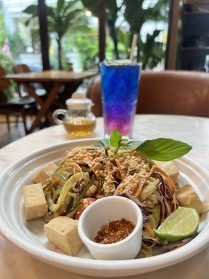 Tofu pad Thai  at Veganerie Concept - Benjasiri Park in Bangkok